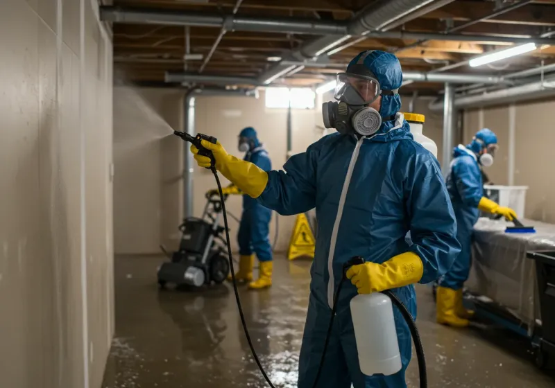 Basement Sanitization and Antimicrobial Treatment process in James City, NC